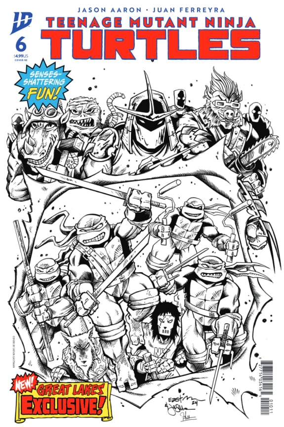 TMNT 6 B/W Cover